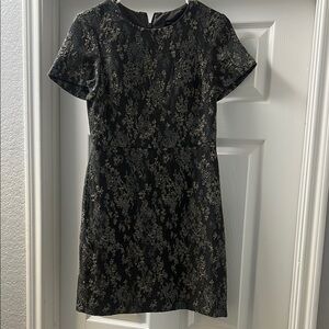 Elegant Silver Black and Gold Banana Republic Dress